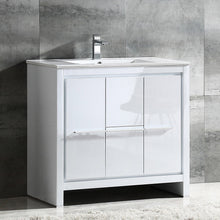 Load image into Gallery viewer, Fresca Allier 36" White Modern Bathroom Cabinet w/ Sink- Fresca