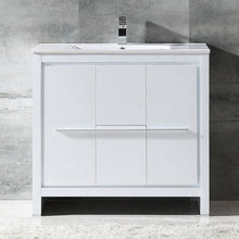 Load image into Gallery viewer, Fresca Allier 36" White Modern Bathroom Cabinet w/ Sink- Fresca