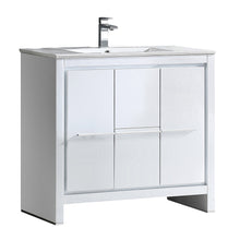 Load image into Gallery viewer, Fresca Allier 36" White Modern Bathroom Cabinet w/ Sink- Fresca