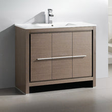 Load image into Gallery viewer, Fresca Allier 40&quot; Gray Oak Modern Bathroom Cabinet w/ Sink- Fresca