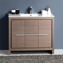 Load image into Gallery viewer, Fresca Allier 40&quot; Gray Oak Modern Bathroom Cabinet w/ Sink- Fresca