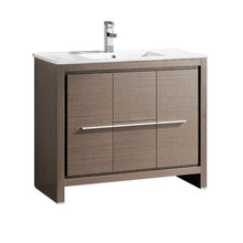Load image into Gallery viewer, Fresca Allier 40&quot; Gray Oak Modern Bathroom Cabinet w/ Sink- Fresca