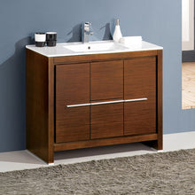 Load image into Gallery viewer, Fresca Allier 40&quot; Wenge Brown Modern Bathroom Cabinet w/ Sink- Fresca