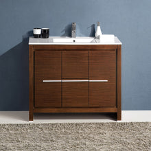 Load image into Gallery viewer, Fresca Allier 40&quot; Wenge Brown Modern Bathroom Cabinet w/ Sink- Fresca