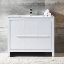 Load image into Gallery viewer, Fresca Allier 40&quot; White Modern Bathroom Cabinet w/ Sink- Fresca