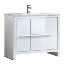 Load image into Gallery viewer, Fresca Allier 40&quot; White Modern Bathroom Cabinet w/ Sink- Fresca