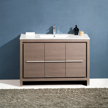 Load image into Gallery viewer, Fresca Allier 48&quot; Gray Oak Modern Bathroom Cabinet w/ Sink- Fresca