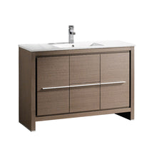 Load image into Gallery viewer, Fresca Allier 48&quot; Gray Oak Modern Bathroom Cabinet w/ Sink- Fresca