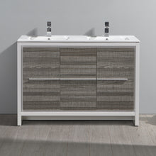 Load image into Gallery viewer, Fresca Allier Rio 48&quot; Ash Gray Double Sink Modern Bathroom Vanity w/ Sink- Fresca
