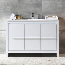 Load image into Gallery viewer, Fresca Allier 48&quot; White Modern Bathroom Cabinet w/ Sink- Fresca