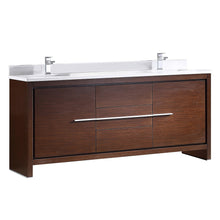 Load image into Gallery viewer, Fresca Allier 72&quot; Wenge Brown Modern Double Sink Bathroom Cabinet w/ Top &amp; Sinks- Fresca