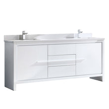 Load image into Gallery viewer, Fresca Allier 72&quot; White Modern Double Sink Bathroom Cabinet w/ Top &amp; Sinks- Fresca