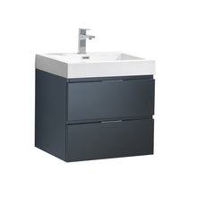 Load image into Gallery viewer, Fresca Valencia 24&quot; Dark Slate Gray Wall Hung Modern Bathroom Vanity- Fresca