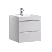 Load image into Gallery viewer, Fresca Valencia 24&quot; Glossy White Wall Hung Modern Bathroom Vanity- Fresca
