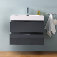 Load image into Gallery viewer, Fresca Valencia 30&quot; Dark Slate Gray Wall Hung Modern Bathroom Vanity- Fresca