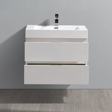 Load image into Gallery viewer, Fresca Valencia 30&quot; Glossy White Wall Hung Modern Bathroom Vanity- Fresca