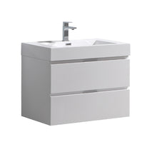 Load image into Gallery viewer, Fresca Valencia 30&quot; Glossy White Wall Hung Modern Bathroom Vanity- Fresca