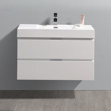 Load image into Gallery viewer, Fresca Valencia 36" Glossy White Wall Hung Modern Bathroom Vanity- Fresca