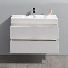 Load image into Gallery viewer, Fresca Valencia 36" Glossy White Wall Hung Modern Bathroom Vanity- Fresca