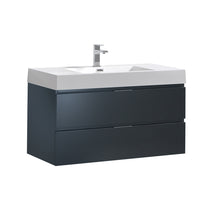 Load image into Gallery viewer, Fresca Valencia 40&quot; Dark Slate Gray Wall Hung Modern Bathroom Vanity- Fresca