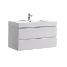Load image into Gallery viewer, Fresca Valencia 40&quot; Glossy White Wall Hung Modern Bathroom Vanity- Fresca