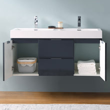 Load image into Gallery viewer, Fresca Valencia 48&quot; Dark Slate Gray Wall Hung Modern Bathroom Vanity- Fresca