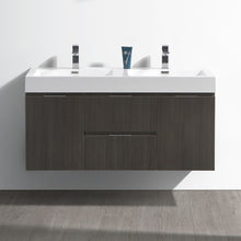 Load image into Gallery viewer, Fresca Valencia 48&quot; Gray Oak Wall Hung Double Sink Modern Bathroom Vanity- Fresca