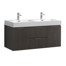Load image into Gallery viewer, Fresca Valencia 48&quot; Gray Oak Wall Hung Double Sink Modern Bathroom Vanity- Fresca