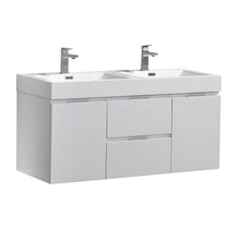 Load image into Gallery viewer, Fresca Valencia 48&quot; Glossy White Wall Hung Modern Bathroom Vanity- Fresca