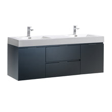 Load image into Gallery viewer, Fresca Valencia 60&quot; Dark Slate Gray Wall Hung Modern Bathroom Vanity- Fresca