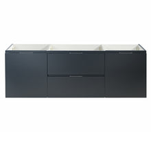 Load image into Gallery viewer, Fresca Valencia 60&quot; Dark Slate Gray Wall Hung Double Sink Modern Bathroom Cabinet- Fresca