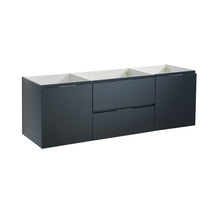 Load image into Gallery viewer, Fresca Valencia 60&quot; Dark Slate Gray Wall Hung Single Sink Modern Bathroom Cabinet- Fresca