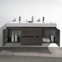 Load image into Gallery viewer, Fresca Valencia 60&quot; Gray Oak Wall Hung Modern Bathroom Vanity- Fresca