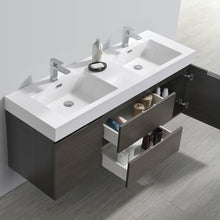 Load image into Gallery viewer, Fresca Valencia 60&quot; Gray Oak Wall Hung Modern Bathroom Vanity- Fresca