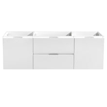 Load image into Gallery viewer, Fresca Valencia 60&quot; Glossy White Wall Hung Double Sink Modern Bathroom Cabinet- Fresca