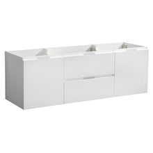 Load image into Gallery viewer, Fresca Valencia 60&quot; Glossy White Wall Hung Single Sink Modern Bathroom Cabinet- Fresca