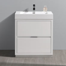 Load image into Gallery viewer, Fresca Valencia 30&quot; Glossy White Free Standing Modern Bathroom Vanity- Fresca
