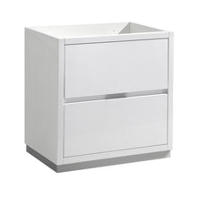 Load image into Gallery viewer, Fresca Valencia 30&quot; Glossy White Free Standing Modern Bathroom Cabinet- Fresca