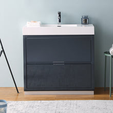 Load image into Gallery viewer, Fresca Valencia 36&quot; Dark Slate Gray Free Standing Modern Bathroom Vanity- Fresca