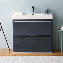 Load image into Gallery viewer, Fresca Valencia 36&quot; Dark Slate Gray Free Standing Modern Bathroom Vanity- Fresca