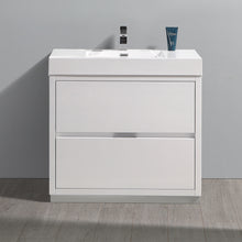 Load image into Gallery viewer, Fresca Valencia 36&quot; Glossy White Free Standing Modern Bathroom Vanity- Fresca