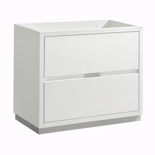 Load image into Gallery viewer, Fresca Valencia 36&quot; Glossy White Free Standing Modern Bathroom Cabinet- Fresca