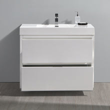 Load image into Gallery viewer, Fresca Valencia 40&quot; Glossy White Free Standing Modern Bathroom Vanity- Fresca