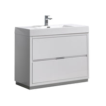 Load image into Gallery viewer, Fresca Valencia 40&quot; Glossy White Free Standing Modern Bathroom Vanity- Fresca
