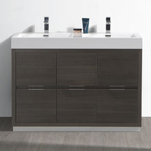 Load image into Gallery viewer, Fresca Valencia 48&quot; Gray Oak Free Standing Double Sink Modern Bathroom Vanity- Fresca