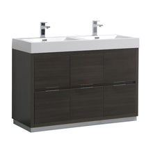 Load image into Gallery viewer, Fresca Valencia 48&quot; Gray Oak Free Standing Double Sink Modern Bathroom Vanity- Fresca