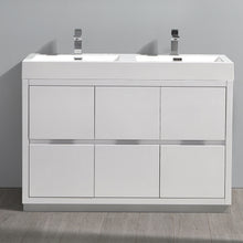 Load image into Gallery viewer, Fresca Valencia 48&quot; Glossy White Free Standing Modern Bathroom Vanity- Fresca