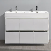 Load image into Gallery viewer, Fresca Valencia 48&quot; Glossy White Free Standing Modern Bathroom Vanity- Fresca