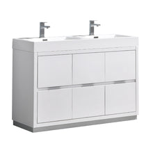 Load image into Gallery viewer, Fresca Valencia 48&quot; Glossy White Free Standing Modern Bathroom Vanity- Fresca
