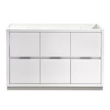 Load image into Gallery viewer, Fresca Valencia 48&quot; Glossy White Free Standing Single Sink Modern Bathroom Cabinet- Fresca